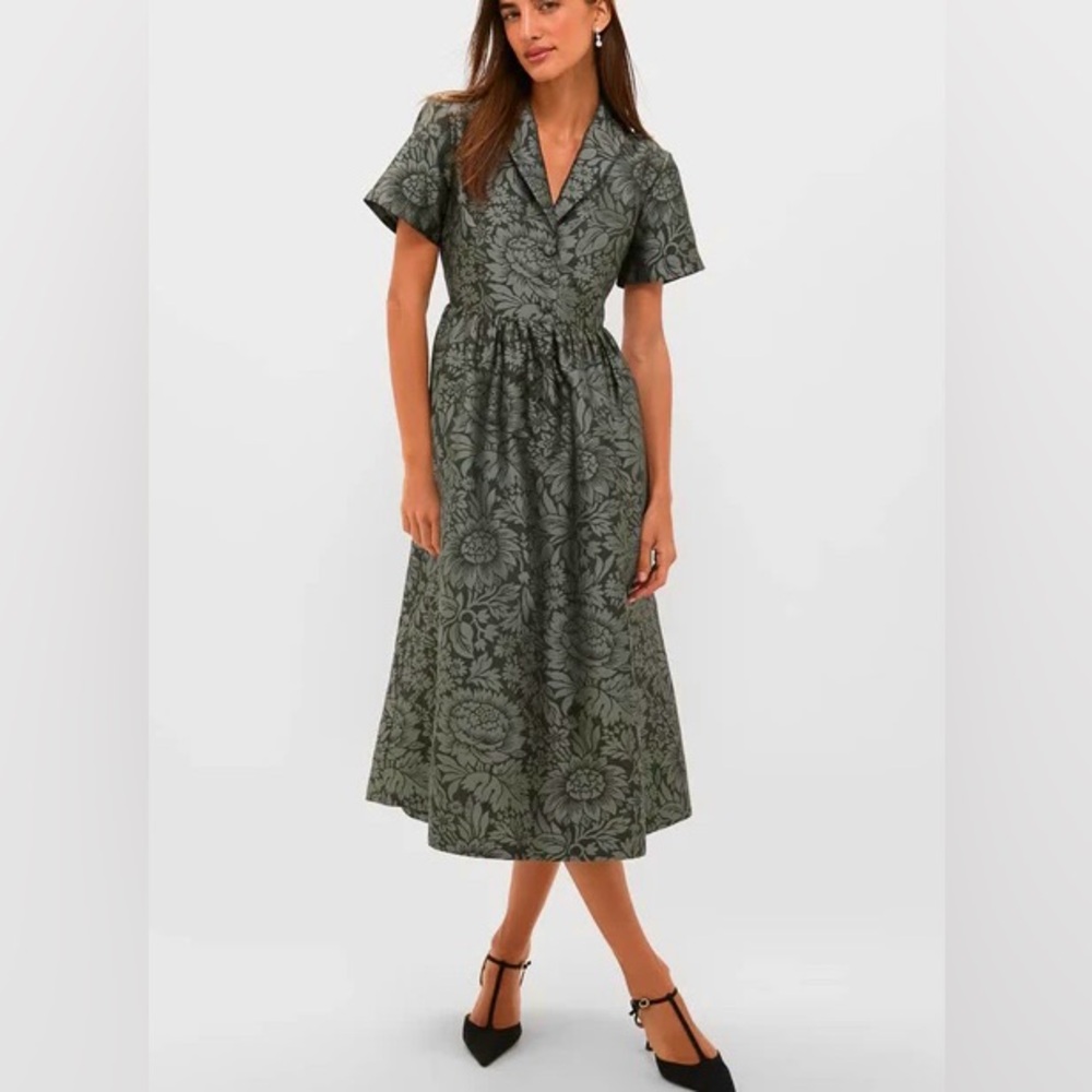 Tuckernuck Emerald Mirasol Jacquard Adelaide Dress - Picture 2 of 13